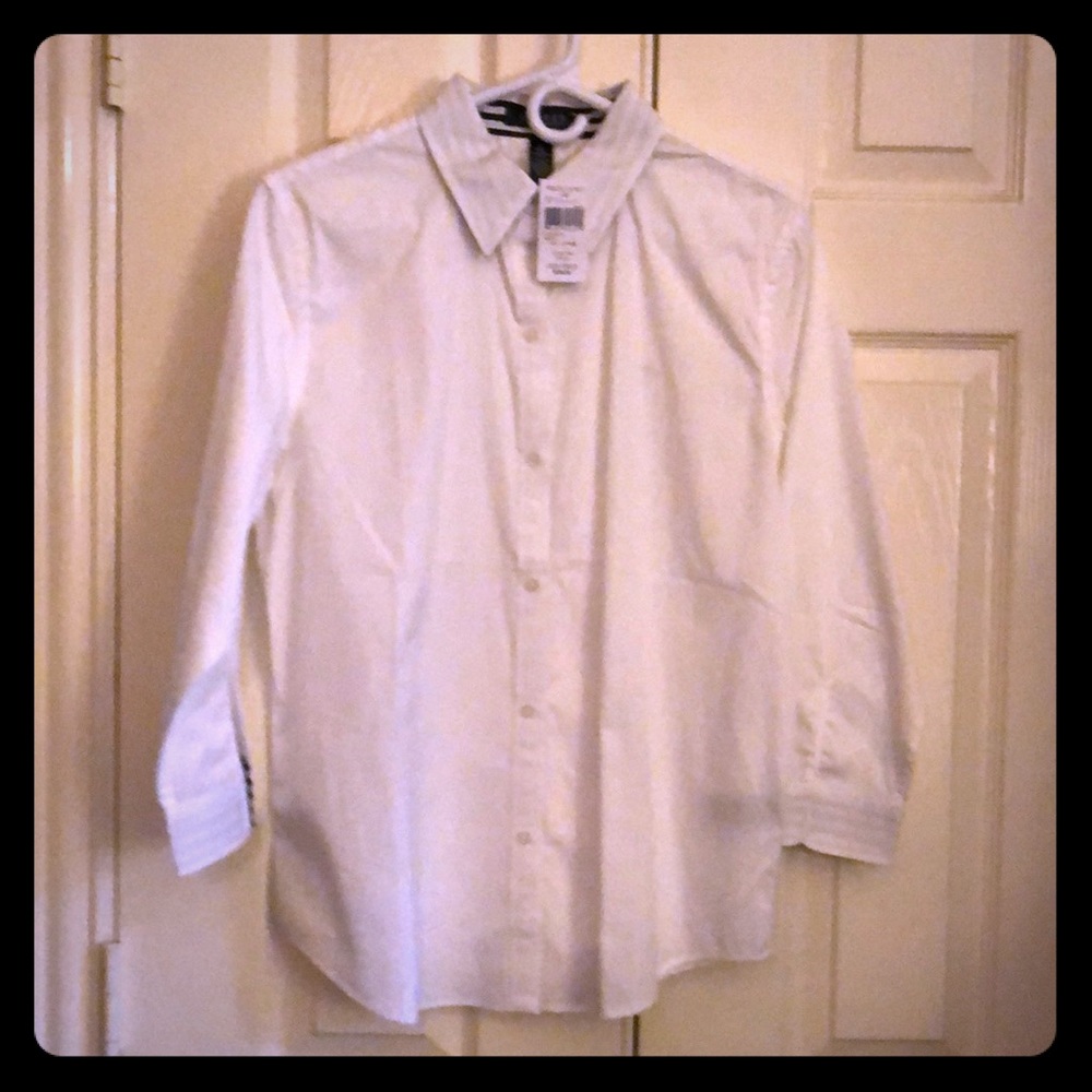 Lauren (Ralph Lauren) White Long Sleeve Shirt NWT